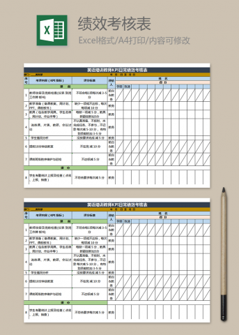 Kpi表格模板下载 Excel表格制作kpi 我拉网