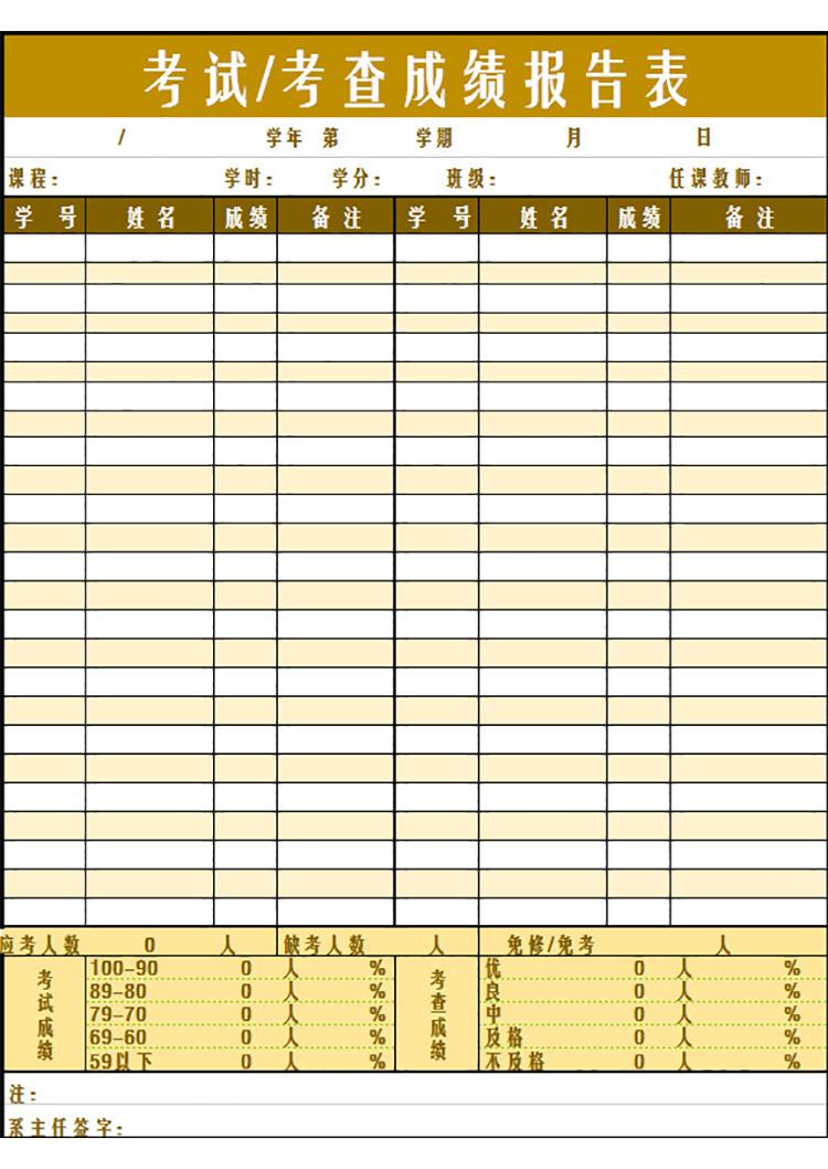考试考查成绩报告表-1
