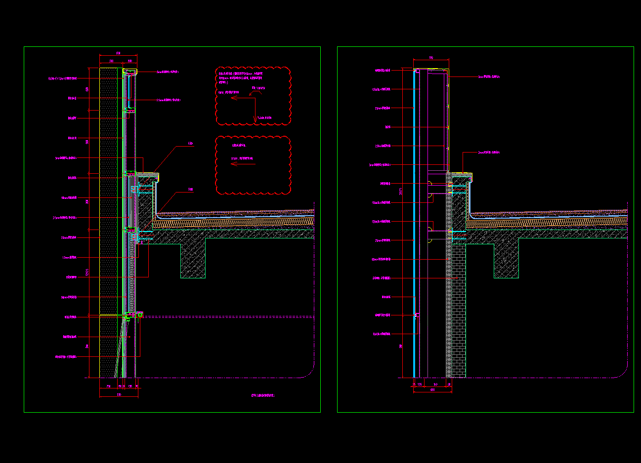 玻璃幕墙大样图、节点图cad图纸-2