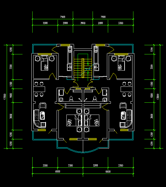 全屋定制层户型建筑CAD图纸