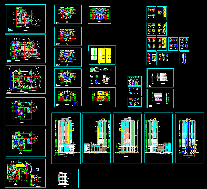 高层住宅建筑CAD施工图