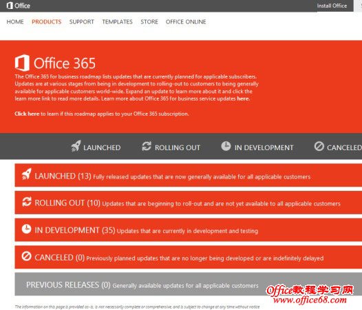 Office365路线图公布