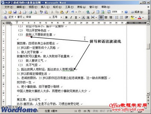 Word2003的“拼写和语法”功能校对文档（2）