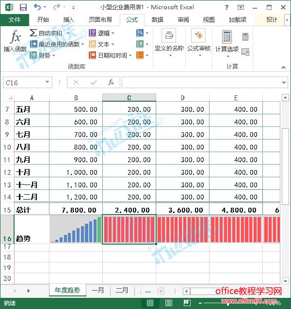 怎么样在Excel2013中给数值求和？（6）