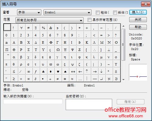 怎样使用MathType的插入符号对话框（2）