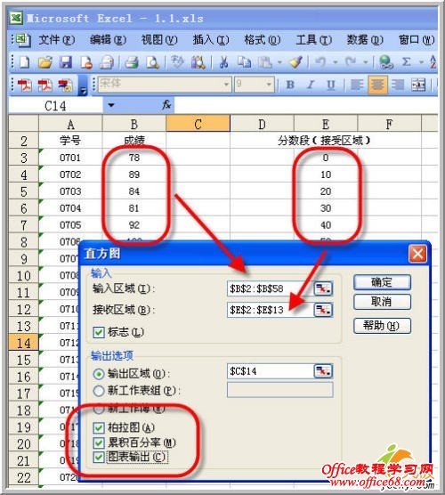 Excel2003制作数据分析直方图实例教程（7）