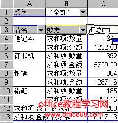 EXCEL数据透视表-字段（2）