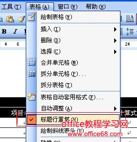 word如何设置每页打印标题行？（2）