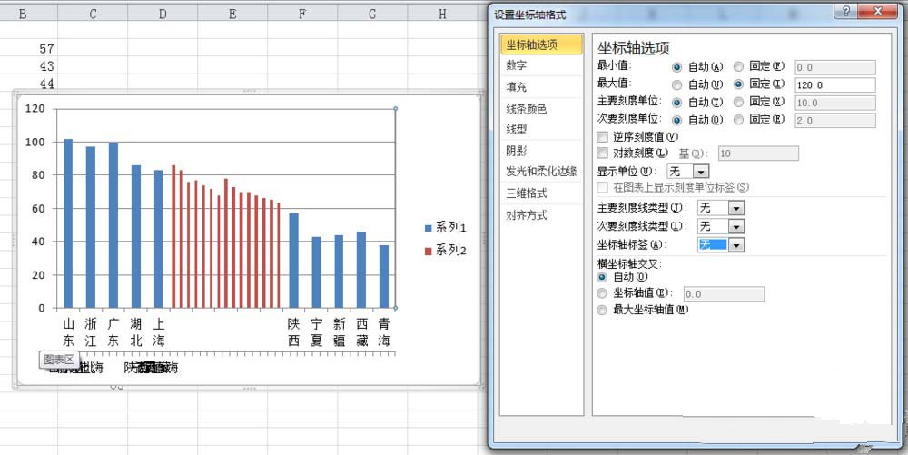 excel表格中制作手风琴柱形数据图表的操作流程（8）